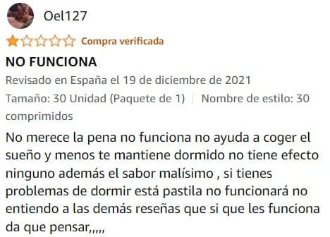 Ver peor valoración de Arkosueño FORTE de la marca Arkopharma en Amazon