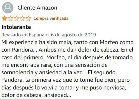 Ver peor valoración de Morfeo de la marca BestMe en Amazon Ver peor valoración de Morfeo de la marca BestMe en Amazon