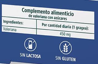 Tabla Nutricional de Valeriana FORTE de la marca Kneipp Tabla Nutricional de Valeriana FORTE de la marca Kneipp