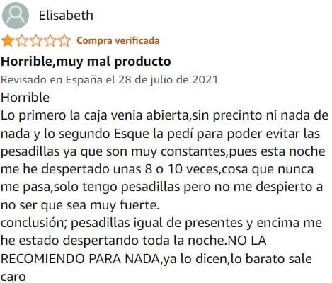 Ver peor valoración de Melatonina de la marca Aquilea en Amazon Ver peor valoración de Melatonina de la marca Aquilea en Amazon