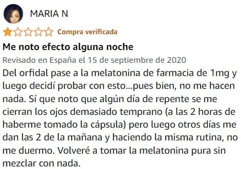 Ver peor valoración de Melatonina Complex de la marca Hivital Foods en Amazon Ver peor valoración de Melatonina Complex de la marca Hivital Foods en Amazon