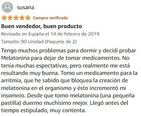 Ver mejor y más útil valoración de Melatonina de la marca SoriaNatural en Amazon Ver mejor y más útil valoración de Melatonina de la marca SoriaNatural en Amazon