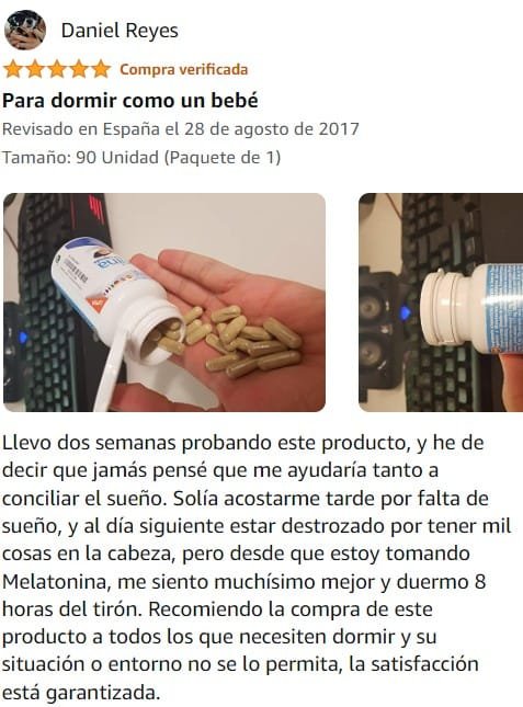 Ver mejor y más útil valoración de Melatonina de la marca Ynsadiet en Amazon Ver mejor y más útil valoración de Melatonina de la marca Ynsadiet en Amazon