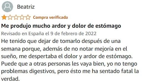Ver peor valoración de L-Triptófano de la marca Aldous Labs en Amazon Ver peor valoración de L-Triptófano de la marca Aldous Labs en Amazon