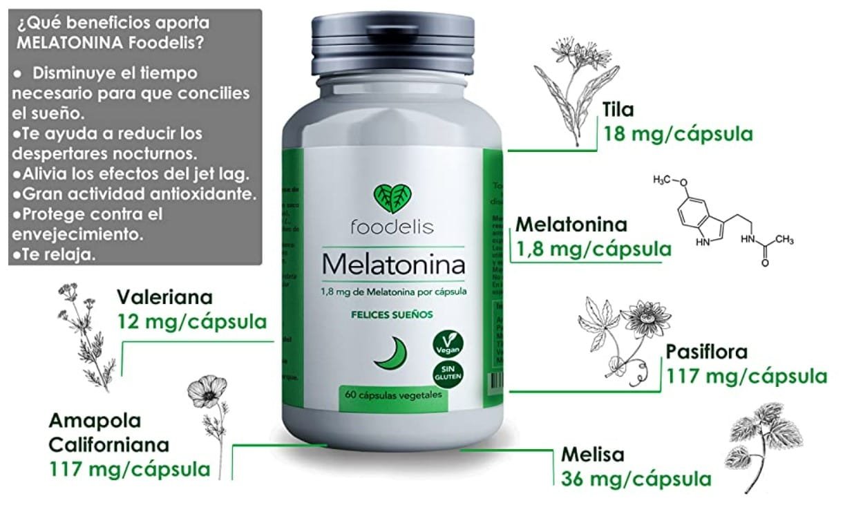 Tabla Nutricional de Melatonina de la marca Foodelis Tabla Nutricional de Melatonina de la marca Foodelis