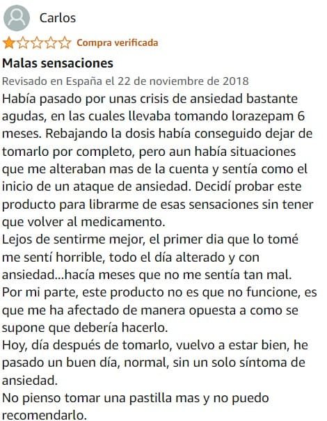Ver peor valoración de AnsieSTOP de la marca Healthy Fusion en Amazon Ver peor valoración de AnsieSTOP de la marca Healthy Fusion en Amazon