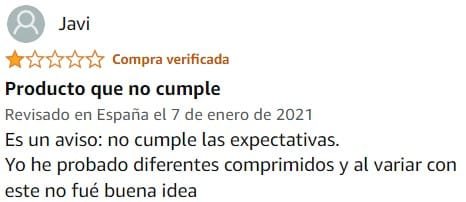 Ver peor valoración de NaturSueño de la marca NaturFusion en Amazon Ver peor valoración de NaturSueño de la marca NaturFusion en Amazon
