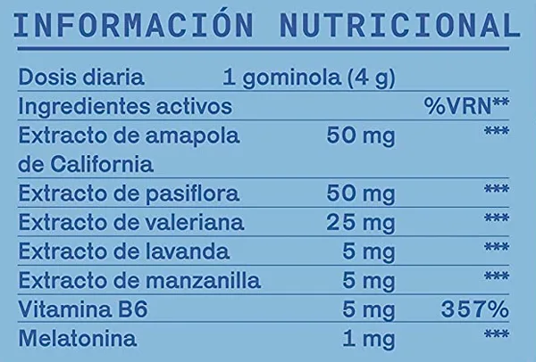 Tabla Nutricional de Sweet Dreams de la marca Be So Happy Tabla Nutricional de Sweet Dreams de la marca Be So Happy