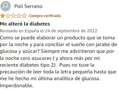Ver peor valoración de Sweet Dreams de la marca Be So Happy en Amazon Ver peor valoración de Sweet Dreams de la marca Be So Happy en Amazon