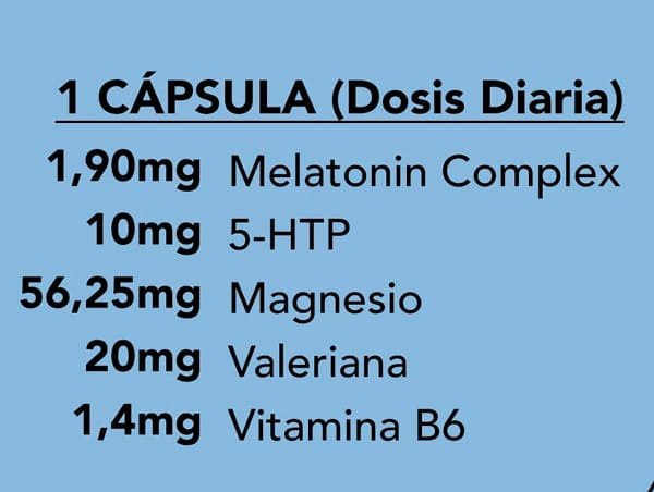 Tabla Nutricional de Melatonina de la marca SYZYGY Tabla Nutricional de Melatonina de la marca SYZYGY