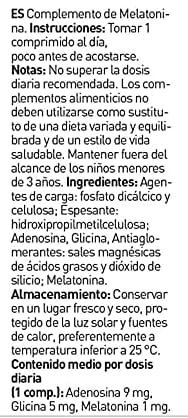 Tabla Nutricional de Super Melatonina de la marca AMAVIT Tabla Nutricional de Super Melatonina de la marca AMAVIT