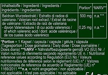Tabla Nutricional de Valeriana BIO de la marca Vegavero Tabla Nutricional de Valeriana BIO de la marca Vegavero