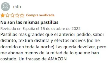 Ver peor valoración de Melatonin de la marca Sculpt en Amazon Ver peor valoración de Melatonin de la marca Sculpt en Amazon