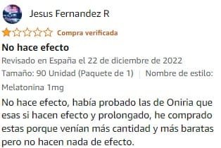 Ver peor valoración de Super Melatonina de la marca AMAVIT en Amazon Ver peor valoración de Super Melatonina de la marca AMAVIT en Amazon