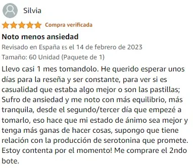 Ver mejor y más útil valoración de Triptófano con Mg+B6 de la marca Ana Maria Lajusticia en Amazon Ver mejor y más útil valoración de Triptófano con Mg+B6 de la marca Ana Maria Lajusticia en Amazon