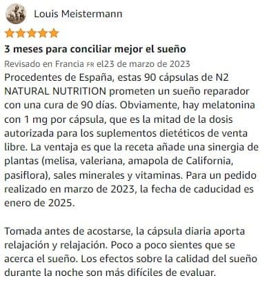 Ver mejor y más útil valoración de Sleep Natur de la marca N2 Natural Nutrition en Amazon Ver mejor y más útil valoración de Sleep Natur de la marca N2 Natural Nutrition en Amazon