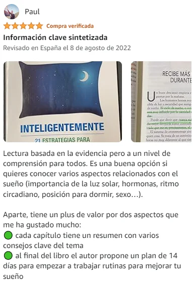 Ver mejor y más útil valoración de Dormir inteligentemente de la marca Edaf en Amazon Ver mejor y más útil valoración de Dormir inteligentemente de la marca Edaf en Amazon