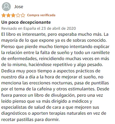 Ver peor valoración de Por qué dormimos de la marca Capitán Swing en Amazon Ver peor valoración de Por qué dormimos de la marca Capitán Swing en Amazon