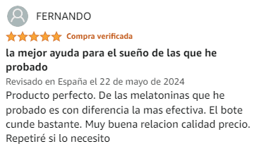 Ver mejor y más útil valoración de Melatonina Con Triptófano de la marca Sevens en Amazon Ver mejor y más útil valoración de Melatonina Con Triptófano de la marca Sevens en Amazon